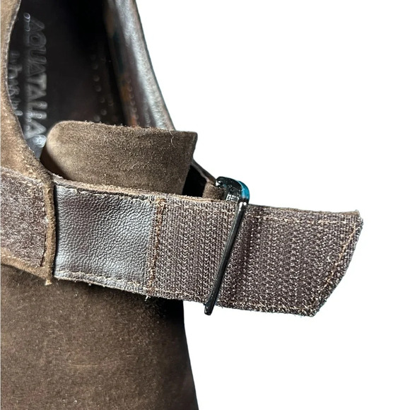 Aquatalia Brown Suede Wedge Loafers with Velcro Closure - Picture 7 of 10